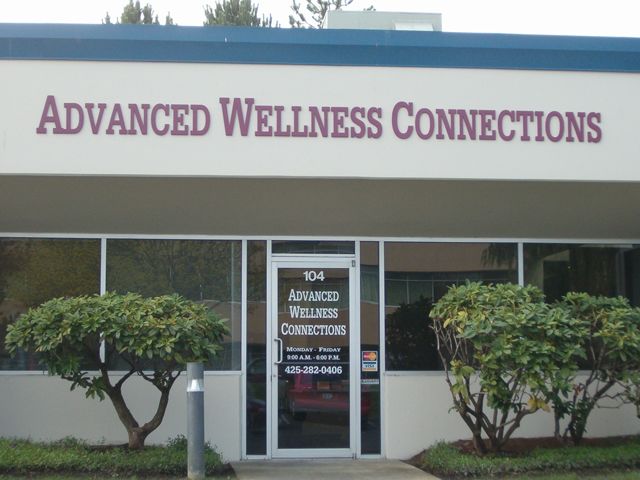 Advanced Wellness Connections - Building/Window Lettering