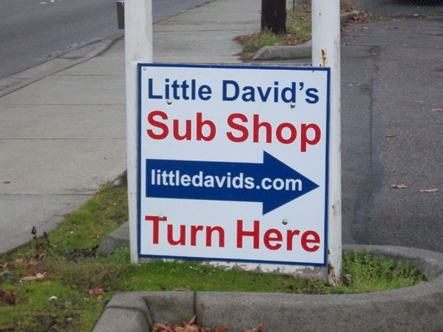 Sub Shop Coroplast Sign