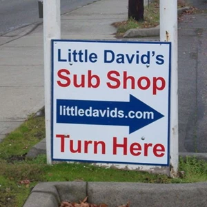 Sub Shop Coroplast Sign