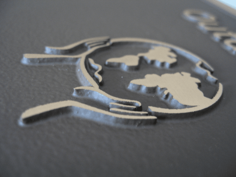 Detail on Custom made Plaque