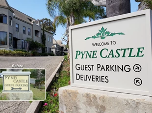 Illuminated Monument Sign Pyne Castle Laguna Beach Signs By Tomorrow