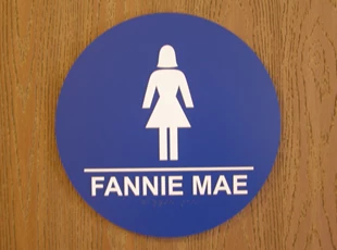 FannieMae Restoom Sign