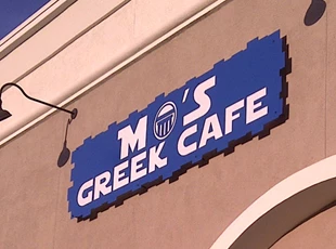 Illuminated Dimensional Lettering Mo's Greek Cafe murrieta temecula signs by tomorrow