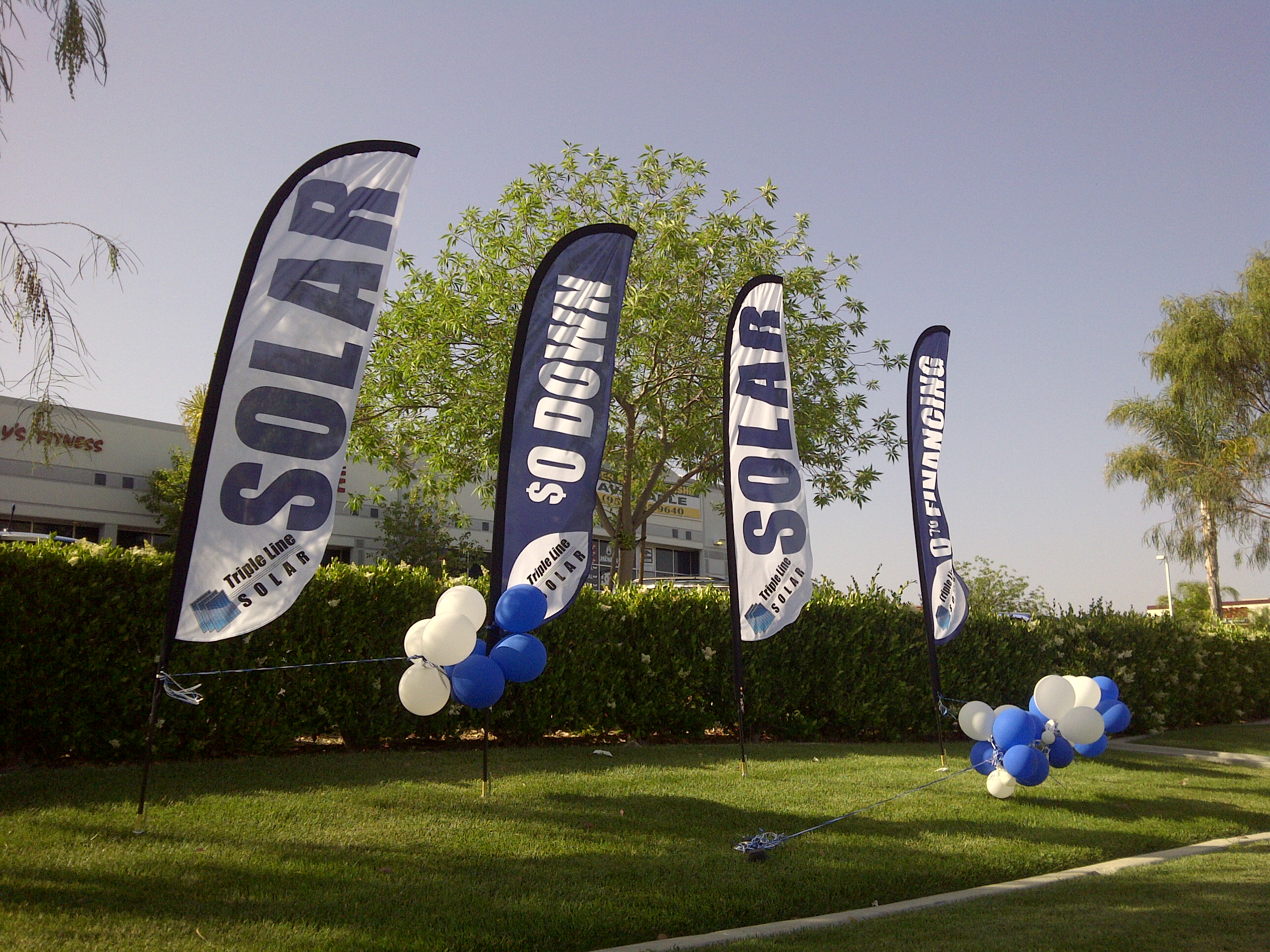 Solar feather flags