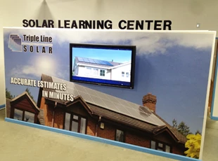 TripleLine Solar Interior Wall with 3D Lettering