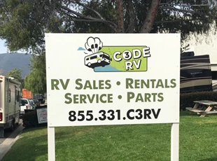 post and panel sign, signs by tomorrow, murrieta, inland valley, southern california, code 3 RV, temecula
