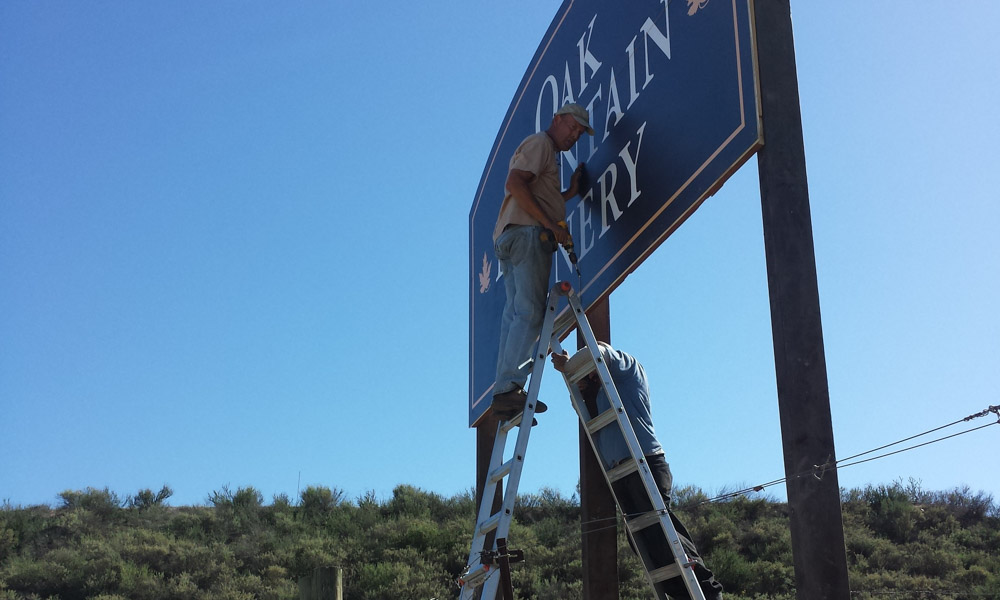 Temecula Flat Cut Metal Sign Installation