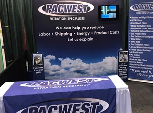 tradeshow booth, custom, pacwest, air filtration, murrieta, signs by tomorrow, temecula, inland valley, southern california