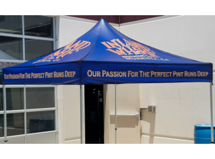custom canopy, pop-up, tent, inland wharf, brewery, murrieta, signs by tomorrow, temecula, inland valley, southern california