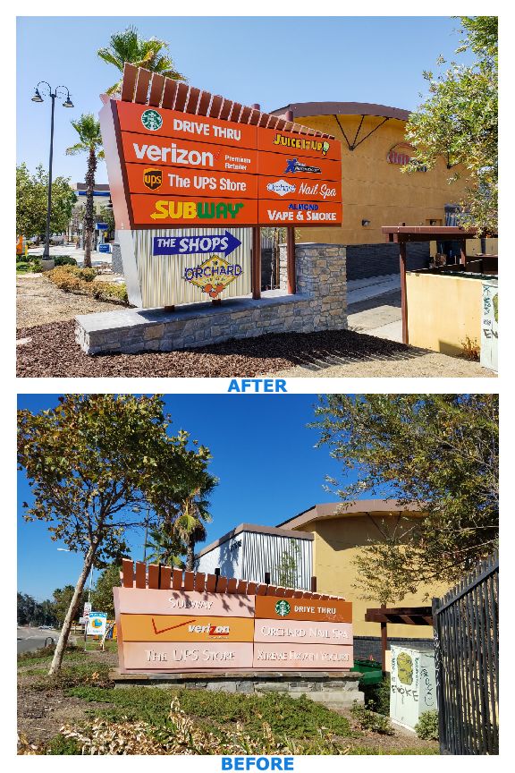 Retail Monument Sign, Shops at Orchard Stone Creek, Murrieta