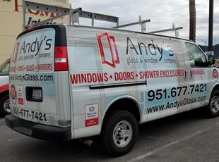 Vehicle Wrap Andy's Glass and Window Company Murrieta