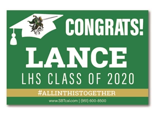 Graduation Signs | Lakeside High School Lancers | Lake Elsinore | Canyon Lake