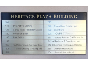 Directory Signs | Property Management | Southern California | Metal