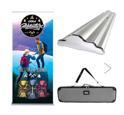 retractable Banners are quick to set up and take down.
