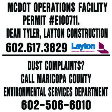 Dust Permit sign Layton Construction