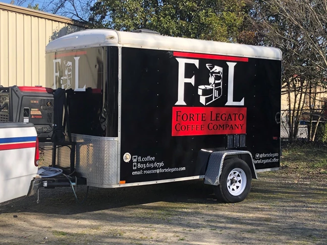 When considering vehicle graphics, dont forget about your trailer!  A great way to advertise while going from one place to another.