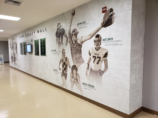 Go big or go home! Custom wall wraps and wall murals can stretch to all four corners of a wall if they’re digitally printed in vinyl. They also feature a laminate to protect the print and provide an attractive finish such as gloss, luster or matte.