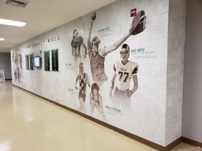 Go big or go home! Custom wall wraps and wall murals can stretch to all four corners of a wall if they’re digitally printed in vinyl. They also feature a laminate to protect the print and provide an attractive finish such as gloss, luster or matte.