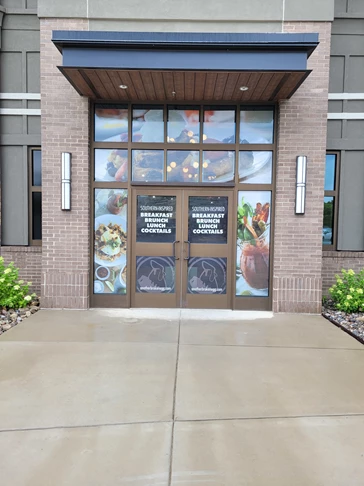 Perforated Window vinyl helps you take advantage of your storefront advertising space! This material allows limited visibility in while still allowing you to see out.  A great way to provide privacy or to block the bright southern sun!