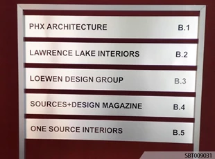 Metal Interior Directory Sign