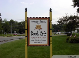 Cafe Post and Panel Sign