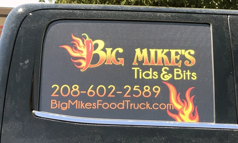 Perforated Window Graphics on truck