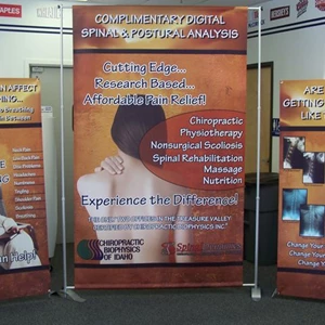 A cohesive collection of banners allow flexibility in your trade show displays