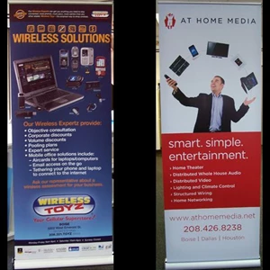 Retractable banner stands are great for traveling to trade shows
