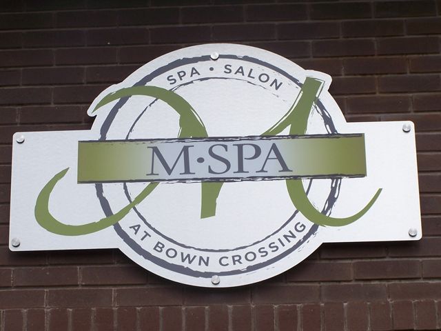 Custom shapes and graphics show off this business