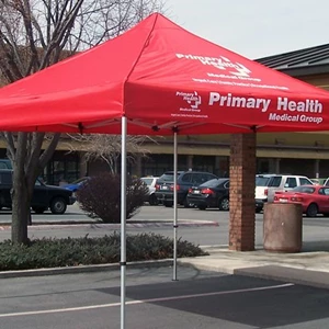 Canopies can be done with one color imprints or even full color printing