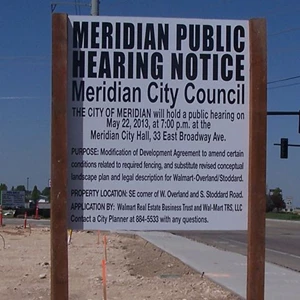 Public hearing notices must meet individual city requirements for content and font sizes
