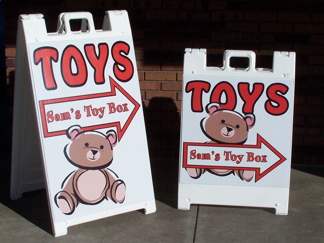 Moveable A-Frame signs provide flexibility in your sign location