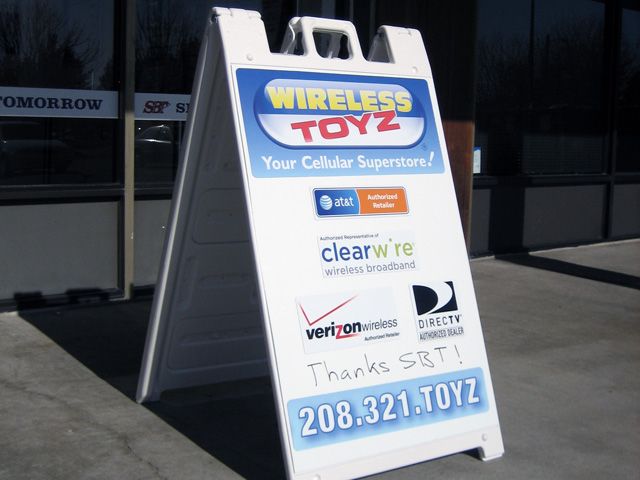 Portable A-Frames attract customers as they walk or drive by