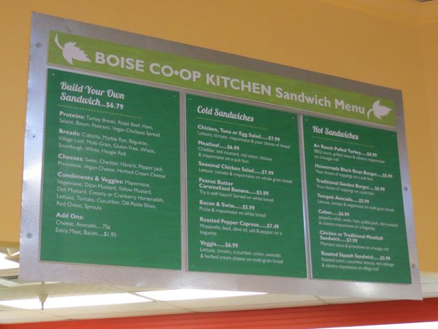 Sign panels, digitally printed with a wood grain effect, look great at the Co-op