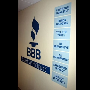 Business logos and graphics can be applied directly to your wall
