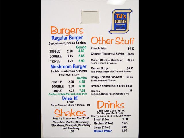 Sharp lettering and clear colors make this menu board easy to read