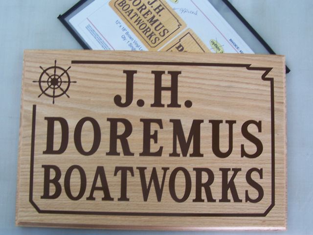 Cut vinyl on a wood plaque