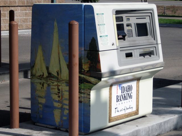 We can even wrap an ATM machine!