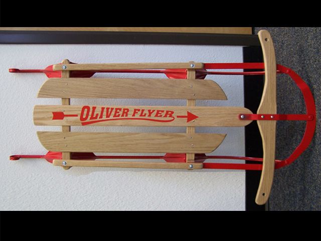 This customer added custom vinyl to an old sled that he refinished for his grandson