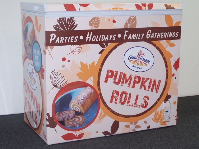 Much more interesting than a plain white freezer in the lobby of this business