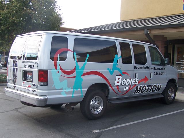 Curving lines and silhouette graphics give a sense of movement and activity