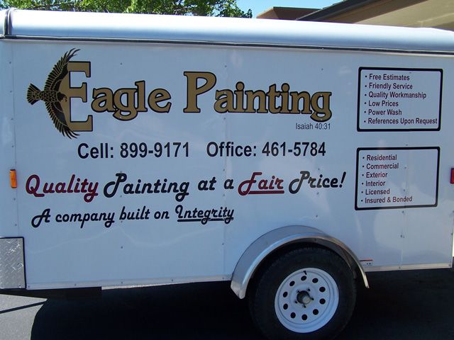 Combining metallic gold and black cut vinyl on these trailer graphics