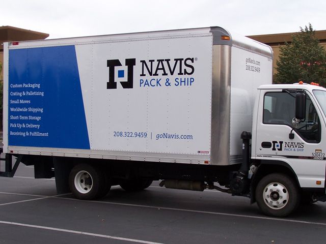 Large-scale graphics on these box trucks make your business visible