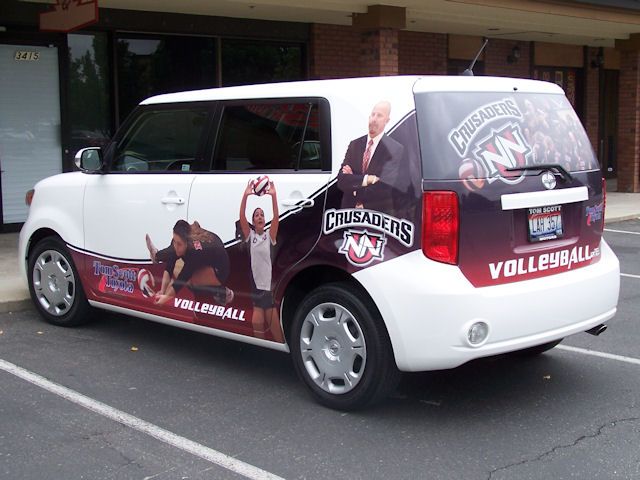 Show support for the team with a partial vehicle wrap and window perf!