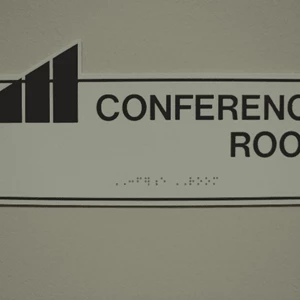 Conference room signs can match your interior colors