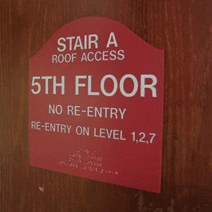 Stairwell ADA signs