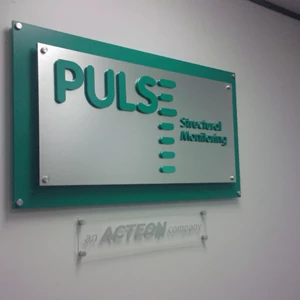 Panel sign using acrylic and stand-offs