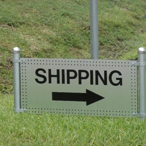 Directional shipping sign