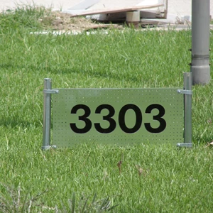 Metal address sign
