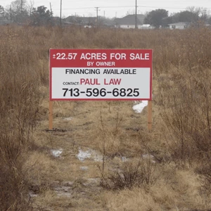 Got land for sale?  A post and panel does the trick to get the word out!